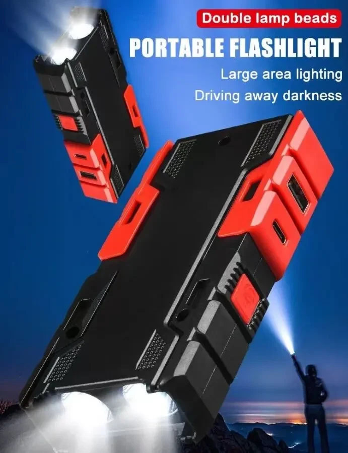 Фонарик светодиодный мощный, зарядка Тип С, разм. 12х6см 6