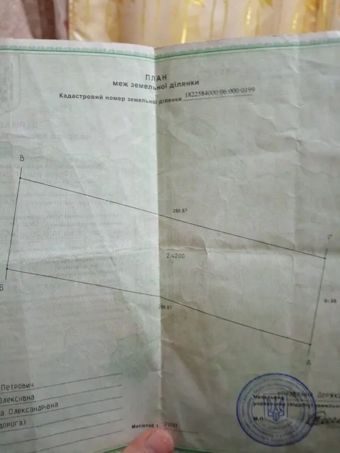 Продати земельну ділянку с/г призначення 2,42 Житомирська обл