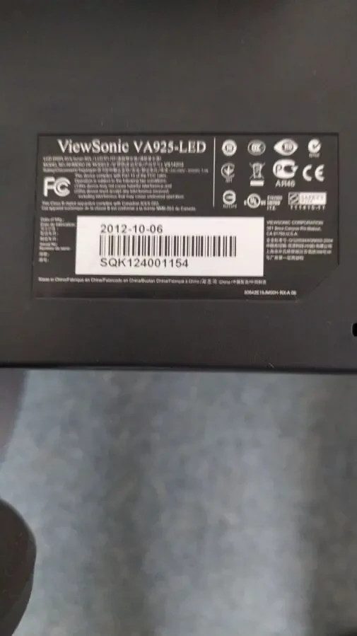 19 дюймов  LCD  б/у монитор ViewSonic VA925-LED 3