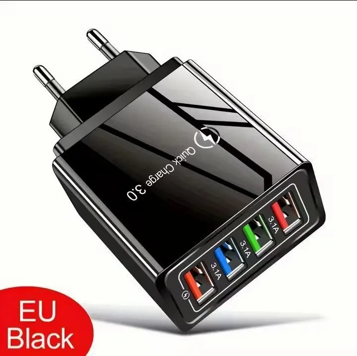 Зарядное устройство - адаптер - высокоскоростной 3А. 4 порта USB. 2