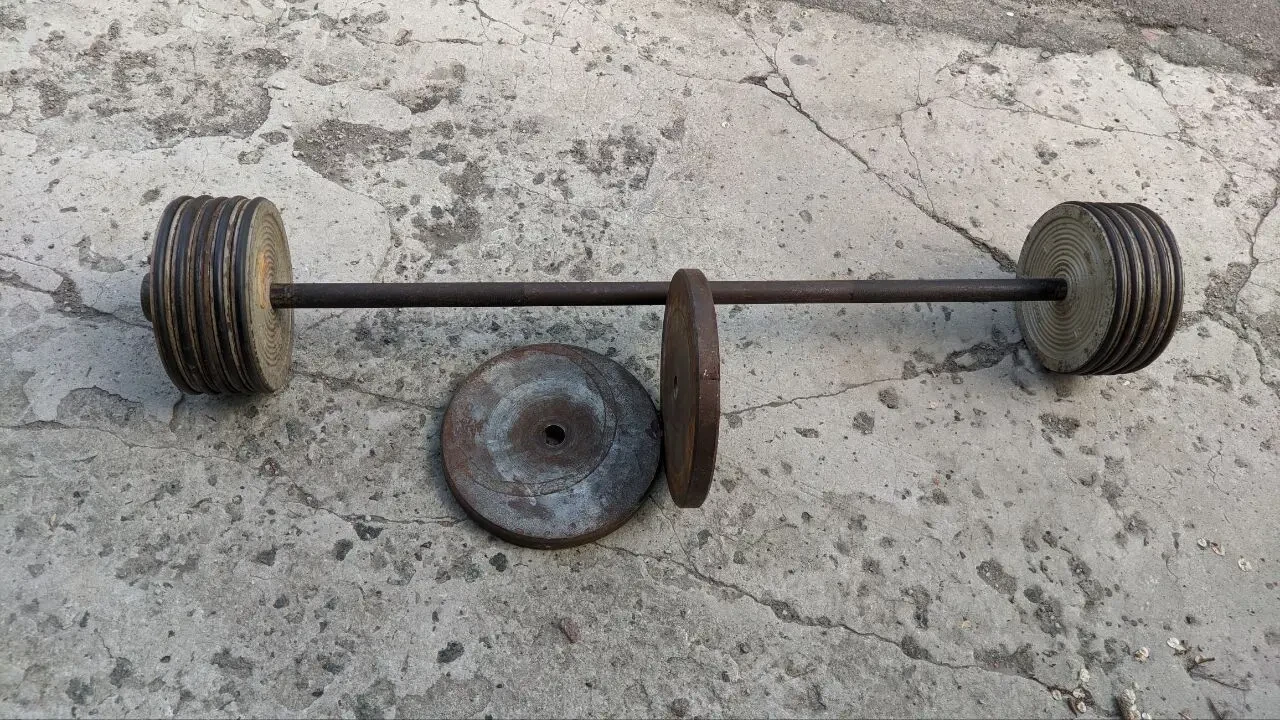 штанга ссср 30 кг (з додатковими млинцями 2 по 8 кг)