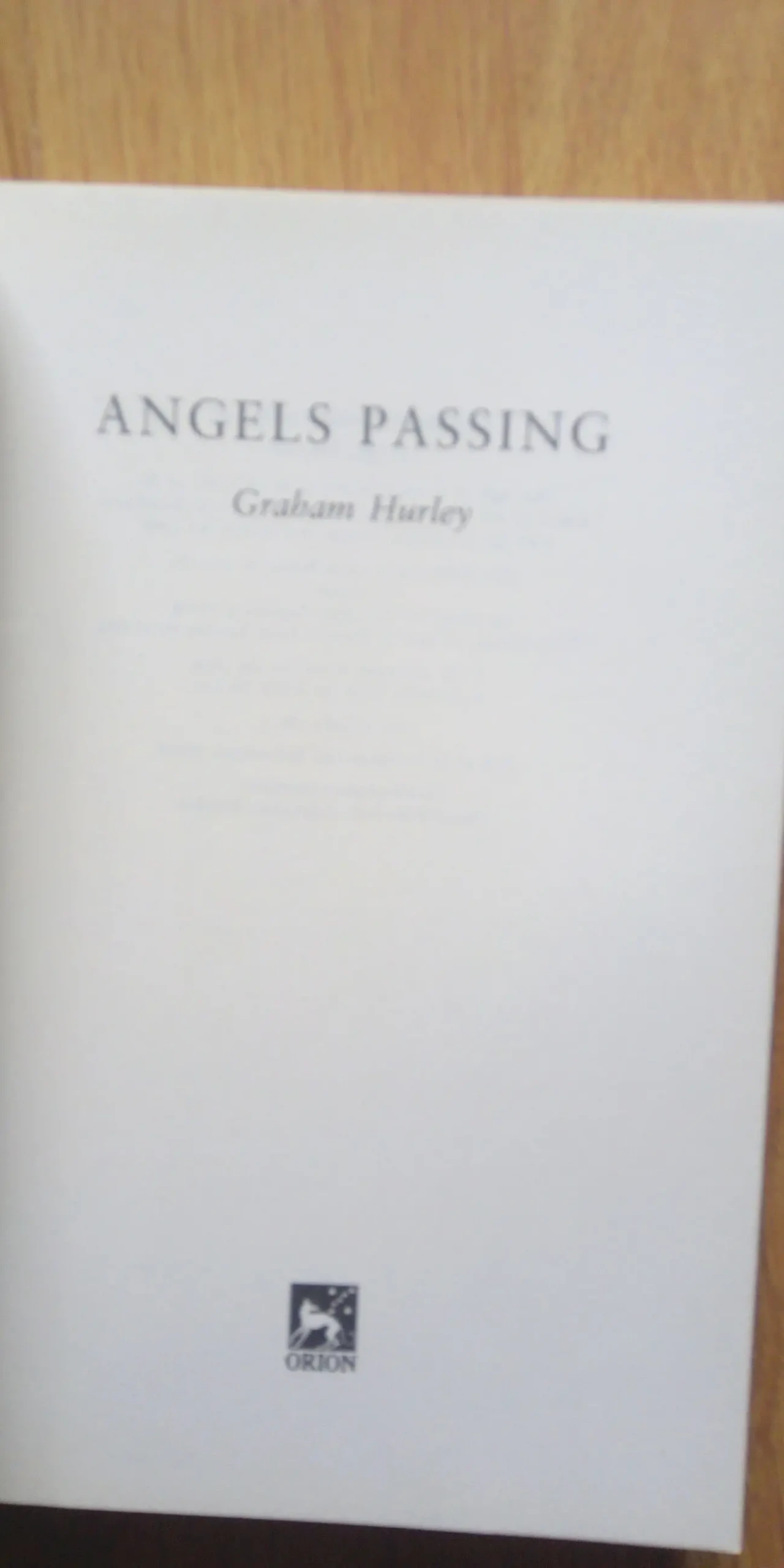 Angels Passing Graham Hurley English на Английском книга 4