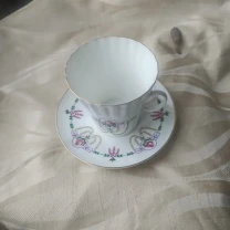Чашка чайная, фарфоровая с блюдцем