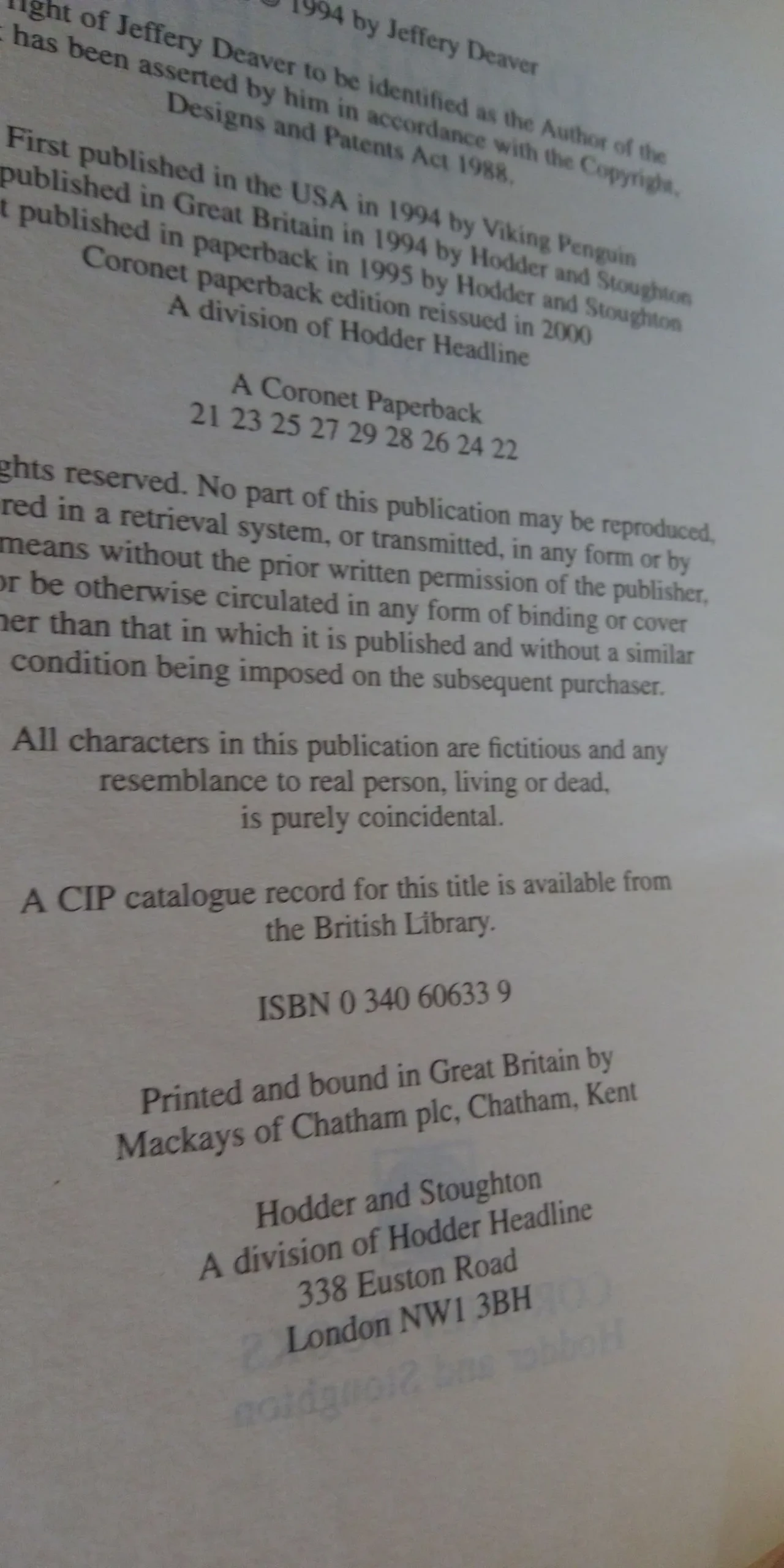 Praying for Sleep Jeffery Deaver English на Английском книга 3