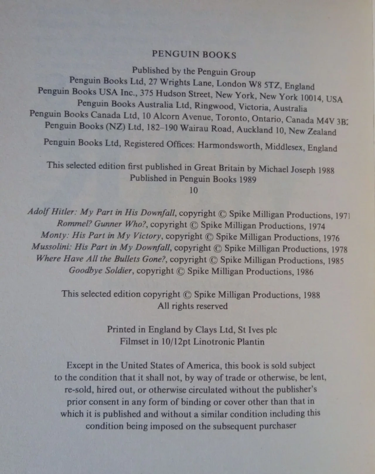 Milligans War Spike Milligan English на Английском книга 2