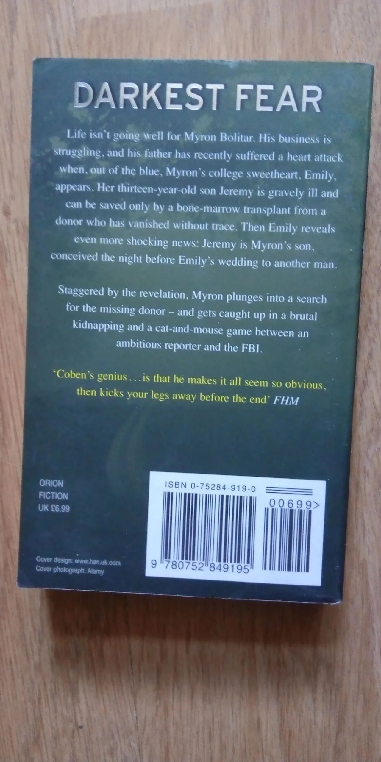 Darkest Fear Harlan Coben English на Английском книга 2