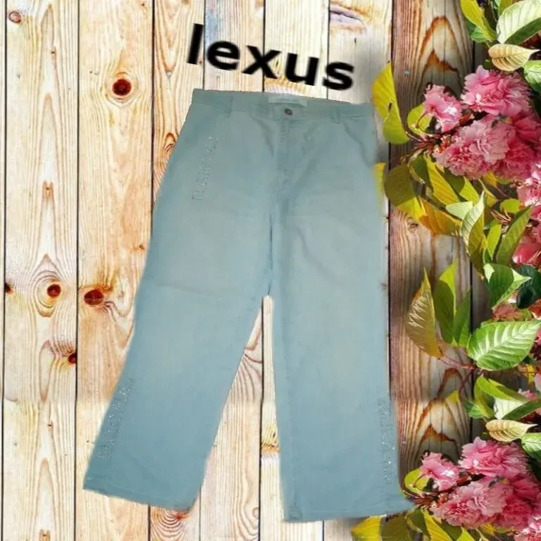 Lexus Женские бриджи облегченный джинс высокая посадка турция
