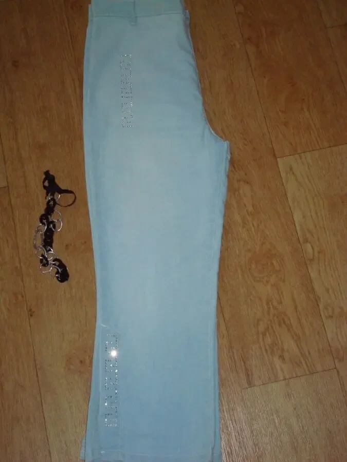 Lexus Женские бриджи облегченный джинс высокая посадка турция 6