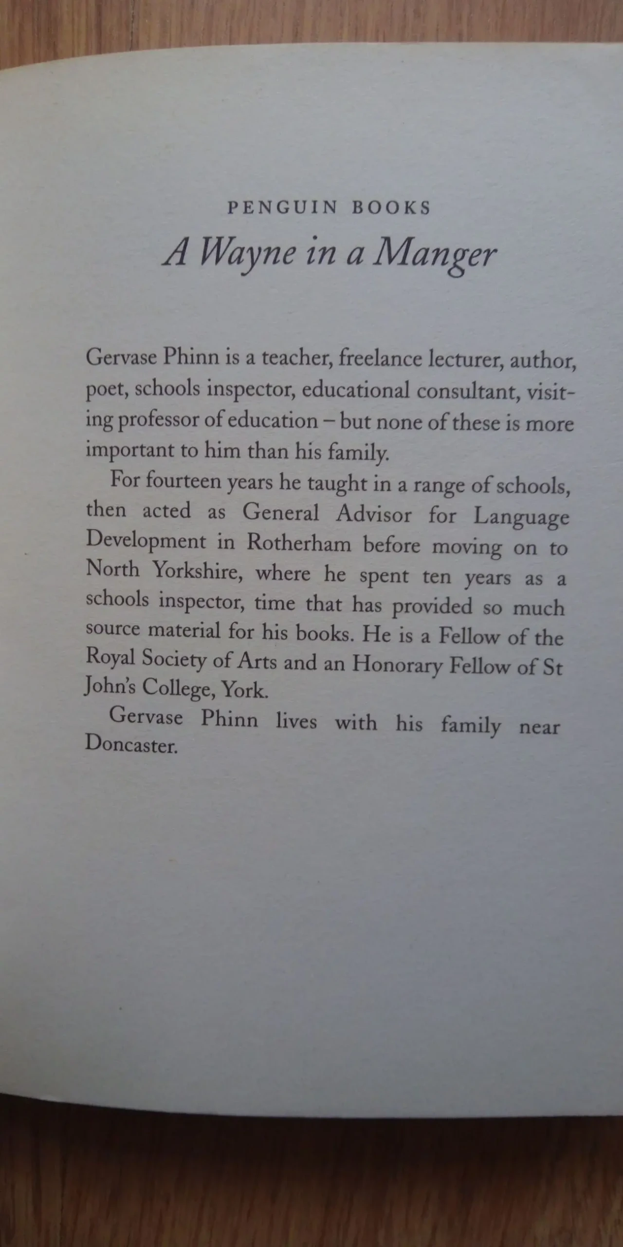 Wayne in A Manger A Gervase Phinn English на Английском книга 5