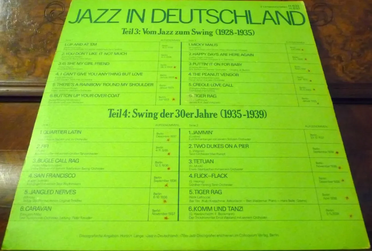Виниловые пластинки -RARE- (JAZZ IN DEUTSCHLAND 1928-1939) '70//(2LP) 5