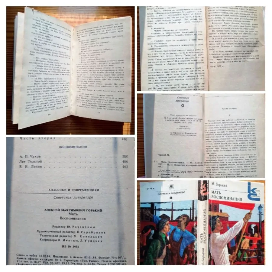 Книга горький, мать, воспоминания, художественная проза. торг 6