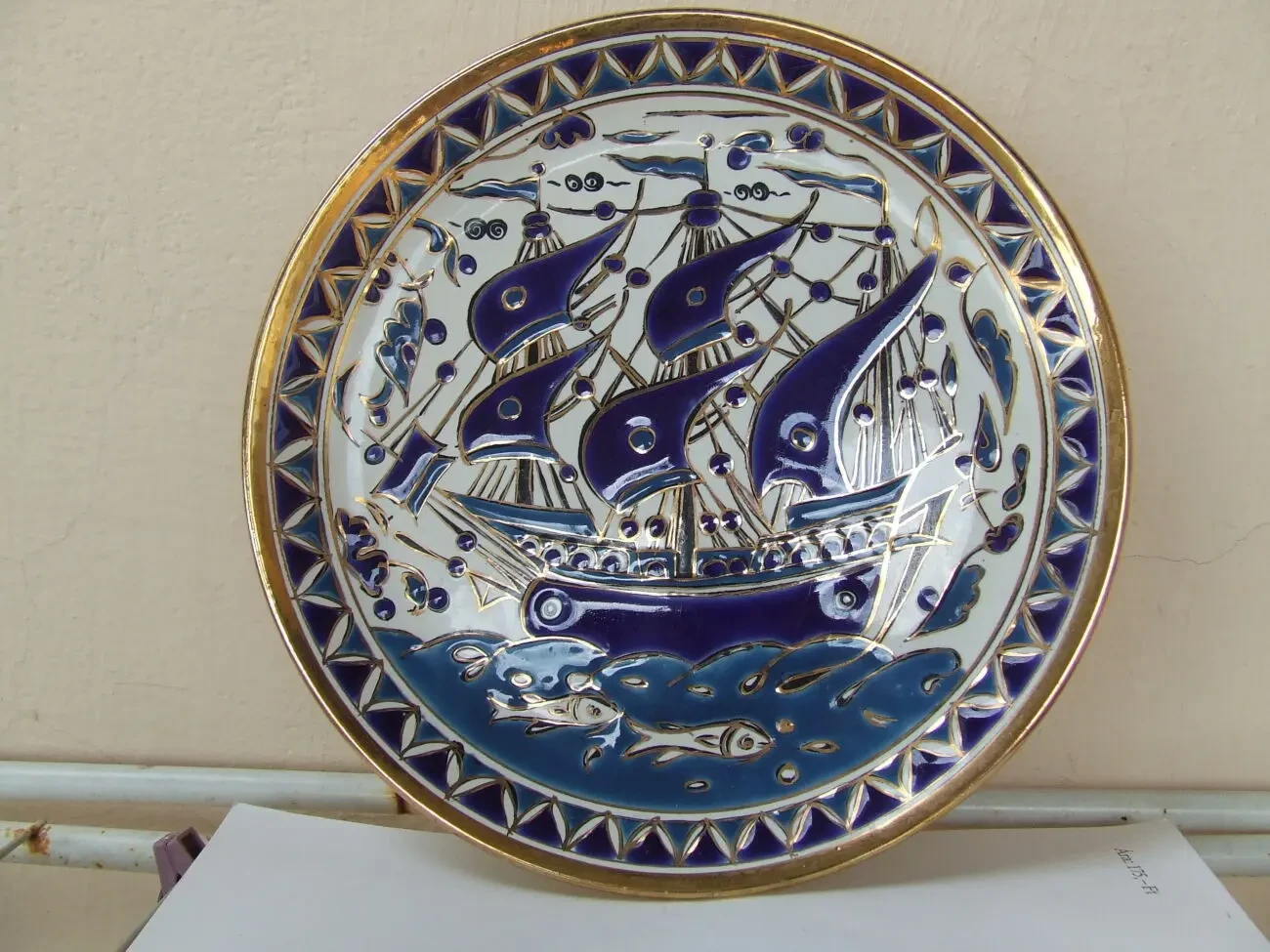 Фарфор тарелка настенная Греция раз. 25 см. Европа 1980 гг.