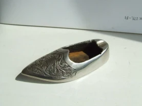 Пепельница туфелька карманная бронза -латунь Индия раз. 9х3.5 см. 19