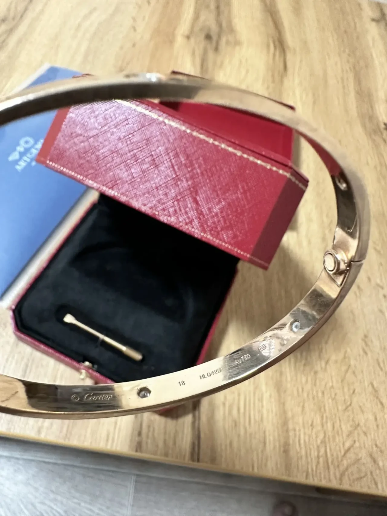 Золотий браслет Cartier Love 4