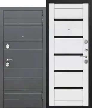 Двері В НАЯВНОСТІ Чарлстон 105,960,ліві, Графіт/Білий глянець