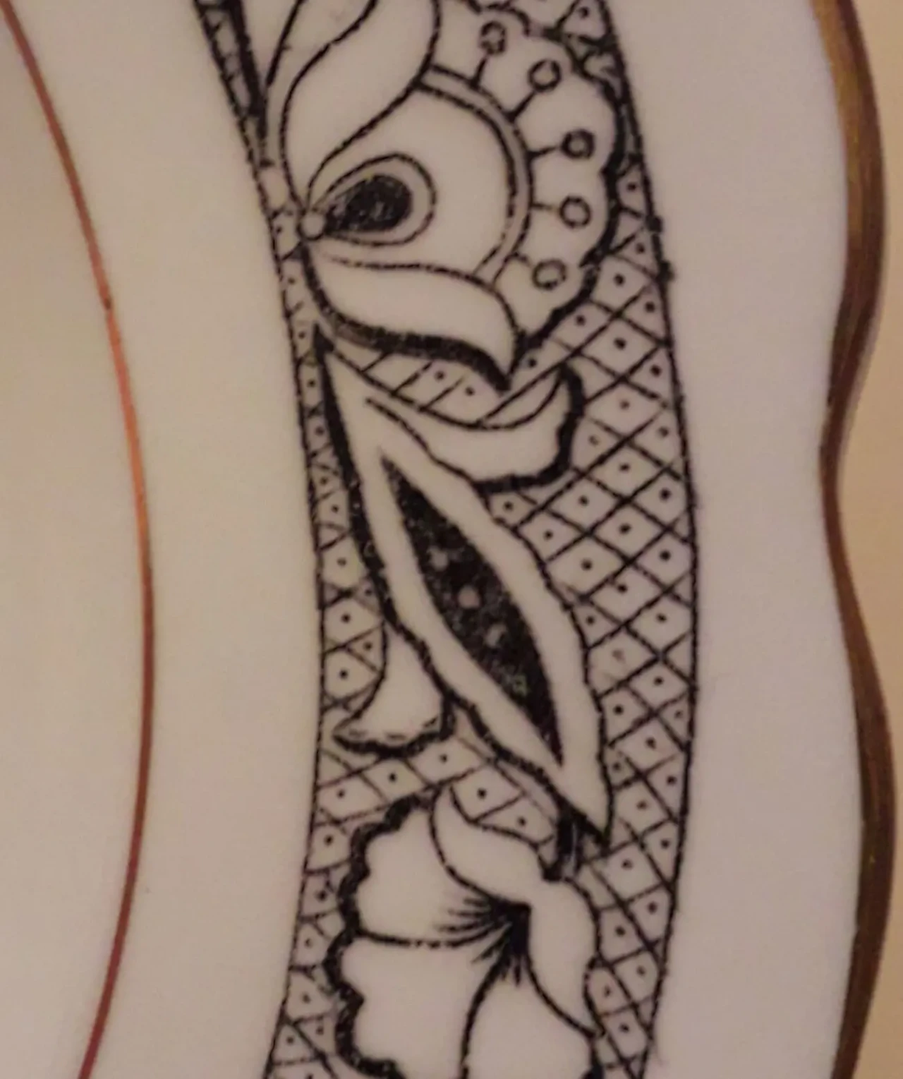 Тарелка десертная пирожковая блюдце Коростень фарфор 4