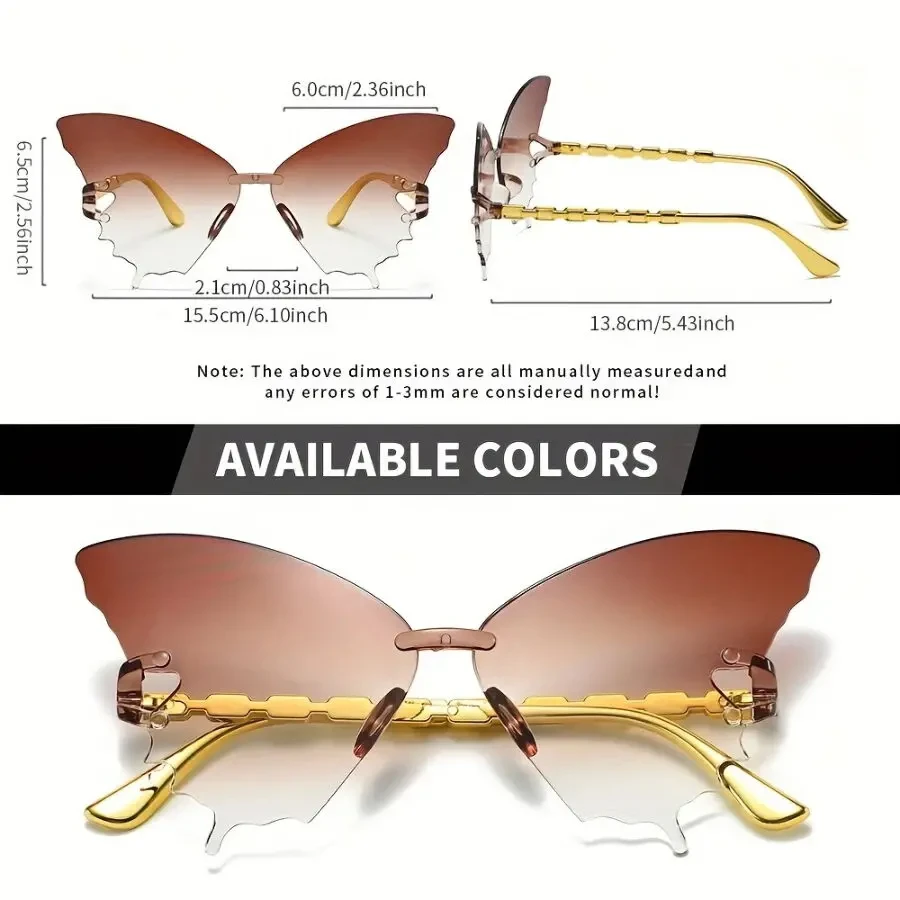 Сонцезахисні окуляри у вигляді метелика стиль y2k. 3