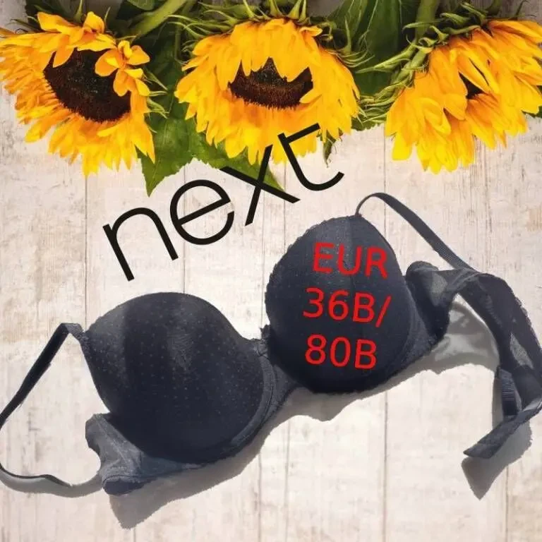 Next EUR 36B/80B Бюстгальтер поролон сеточка косточка черный