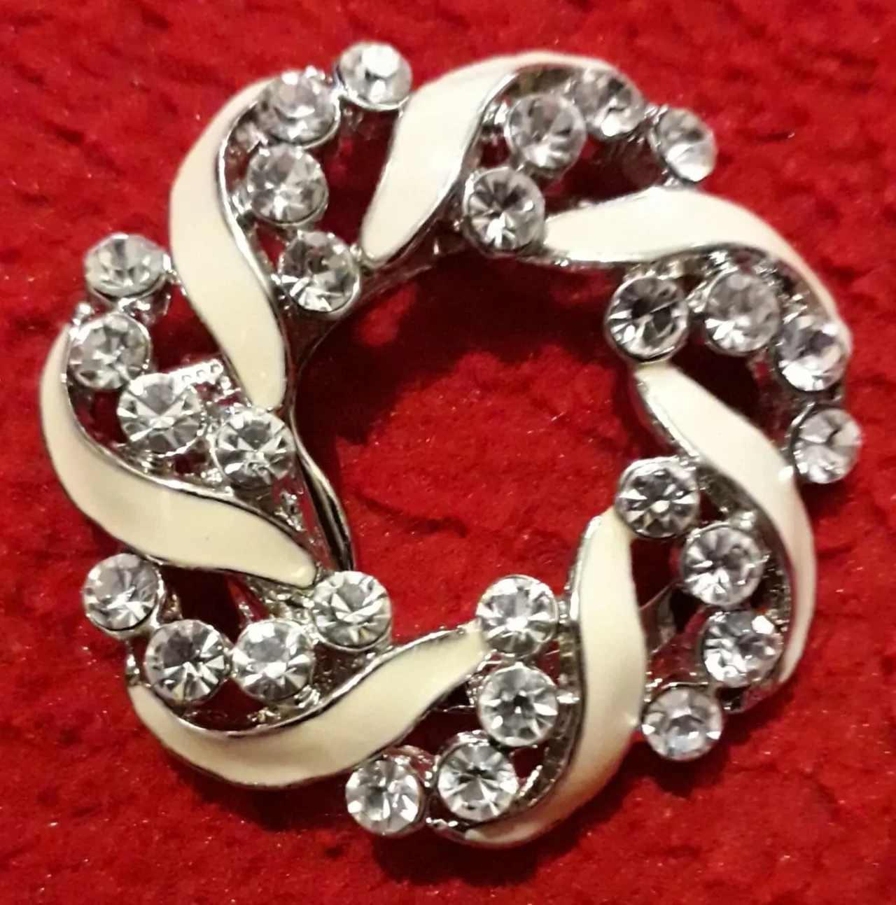 Редкая брошь заколка украшение бижутерия стразы плетение 4