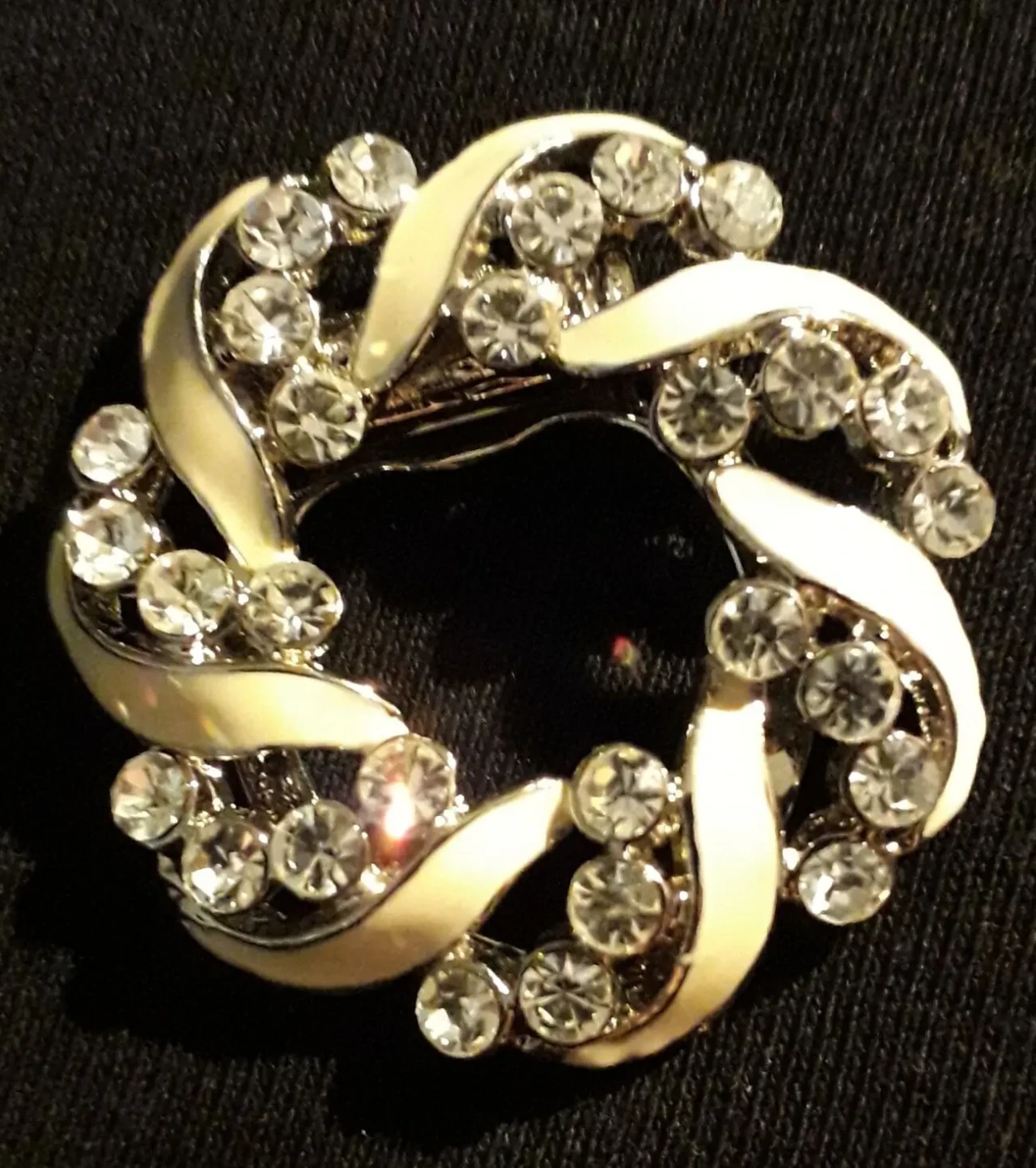 Редкая брошь заколка украшение бижутерия стразы плетение 2