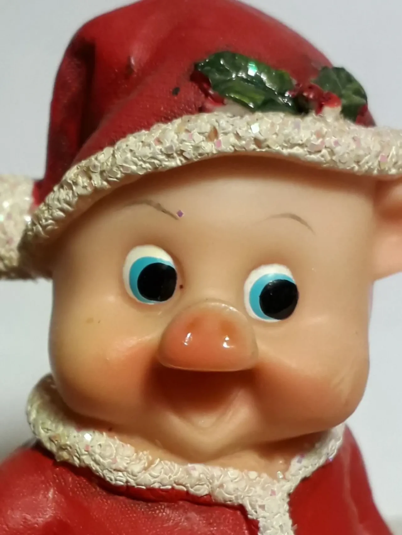 Новогодняя свеча подсвечник елочная игрушка кабанчик 6