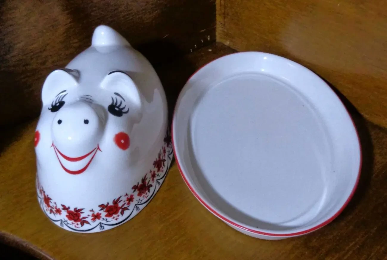 Сальница блюдо украинский сувенир кабанчик 4