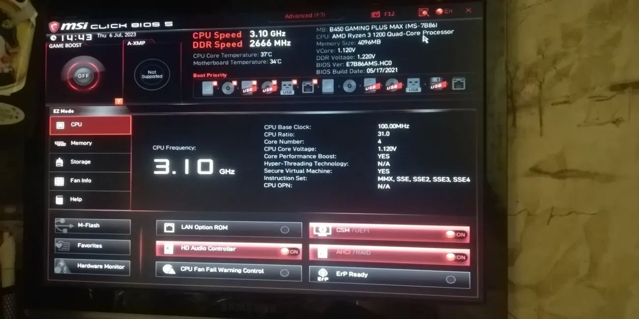 Процессор AMD Ryzen 3 1200 3.2GHz/8MB(S-AM4) 3