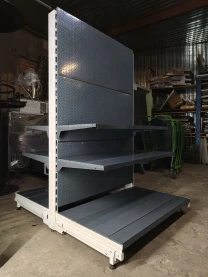 Стелаж перфорований двосторонній, острівний двохсторонній стелаж