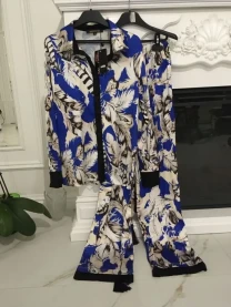 Шовковий брючний костюм Roberto Cavalli