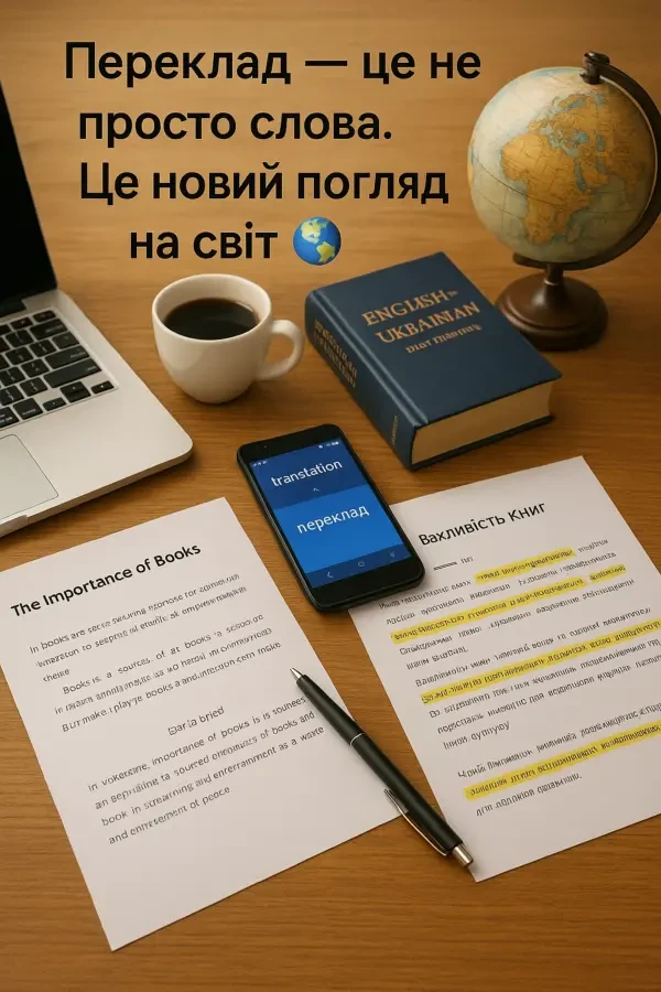 Переклад різних текстів як З різних мов так і НА різні мови.