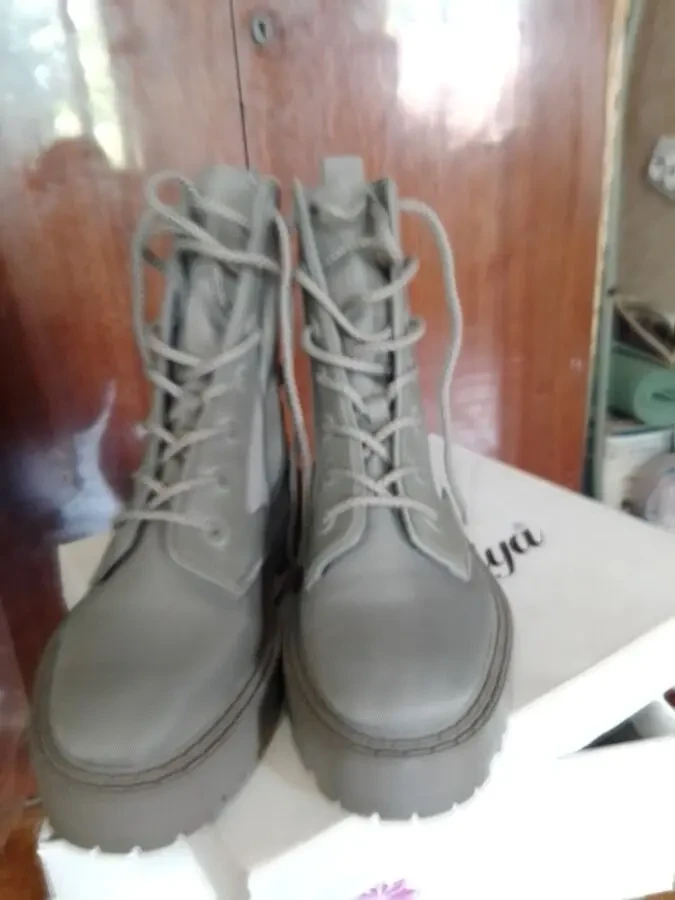 Осенние текстильные женские ботинки ZARA 3