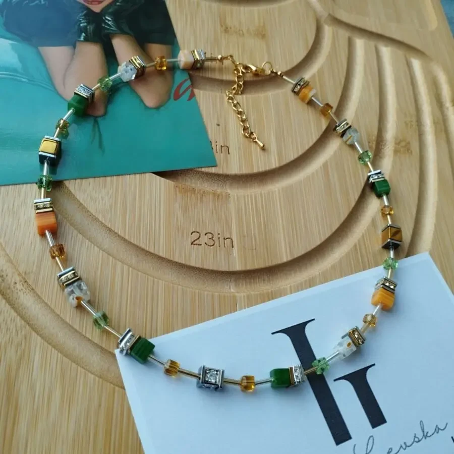 Чокер колье в стиле coeur de lion ручной работы бижутерия handmade 4