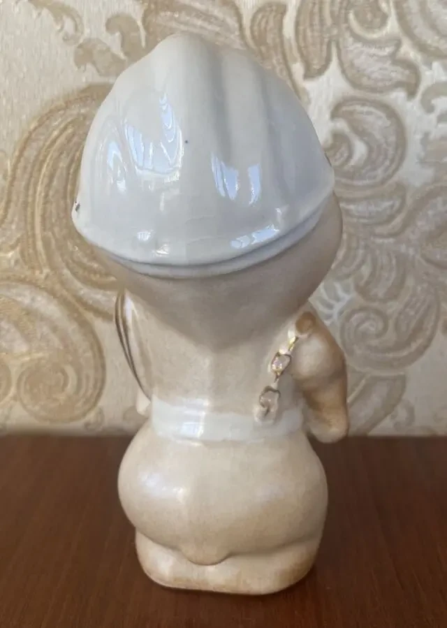 Олимпийский мишка в каске 15 см Ропов Дулево 4