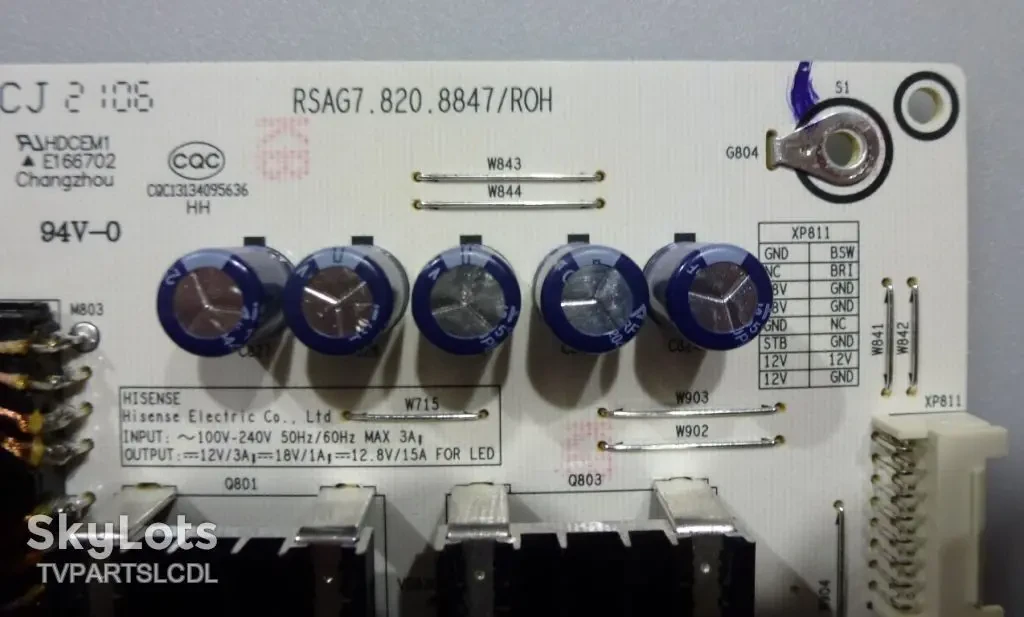 блок живлення RSAG7.820.8847/ROH для Hisense 55U8 2