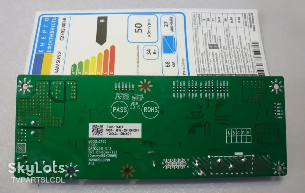 Main board CR50, BN81-17542A для Samsung C27R500FH 3