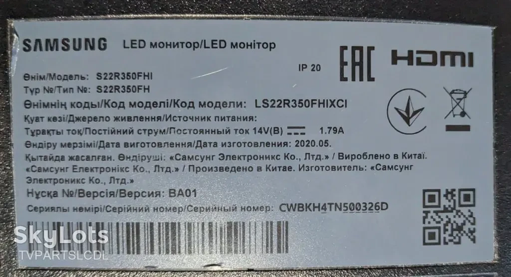 Main board ME.NT68811.EA551 BN81-18392A для Samsung S22R350 6