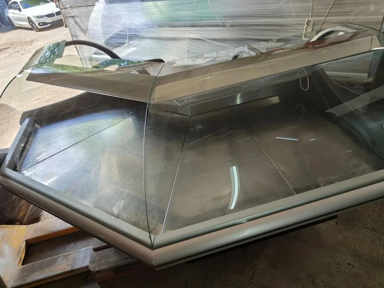 Холодильна вітрина кутова, холодильний прилавок кут 2