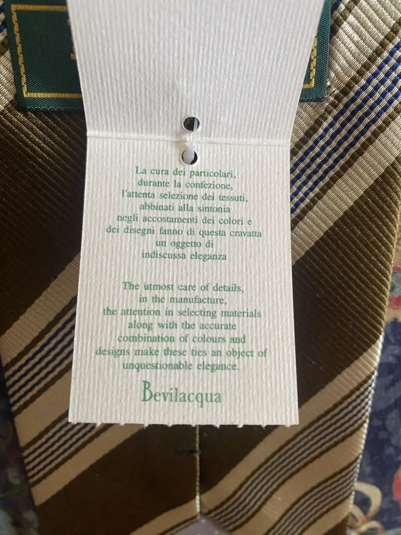 Краватка Bevilacqua, шовк, Італія, нова з бірками 4