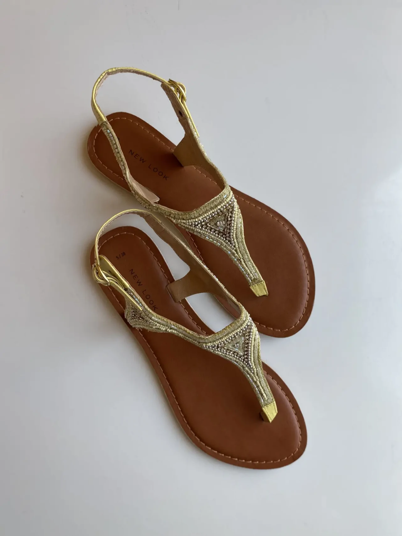 Жіночі шкіряні босоніжки New Look, 38 розмір 8