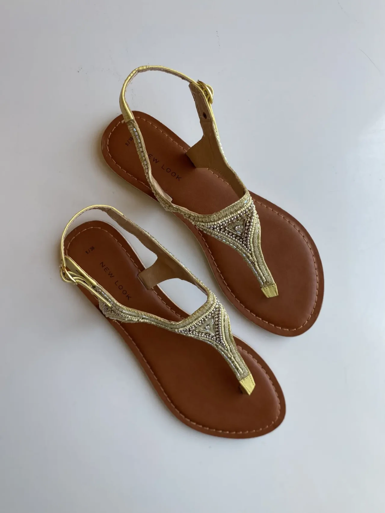 Жіночі шкіряні босоніжки New Look, 38 розмір