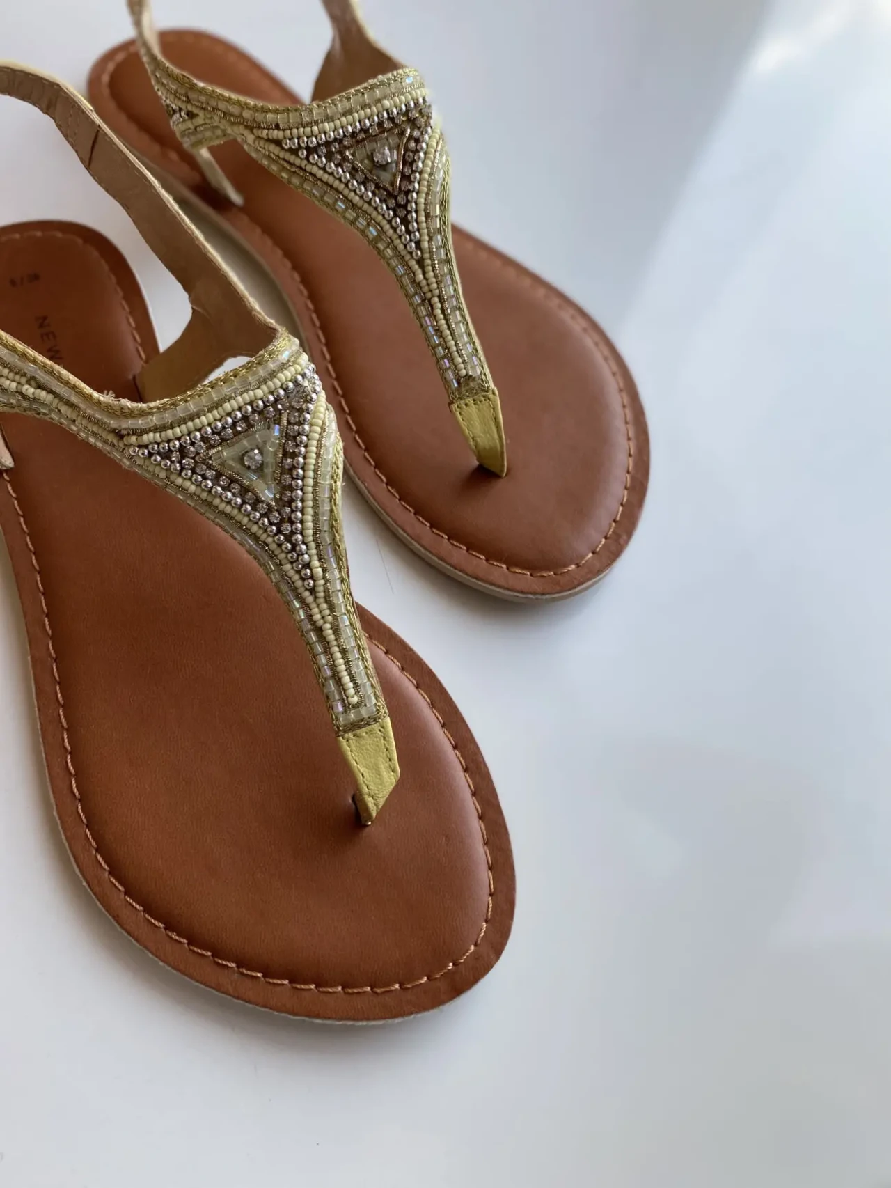 Жіночі шкіряні босоніжки New Look, 38 розмір 4