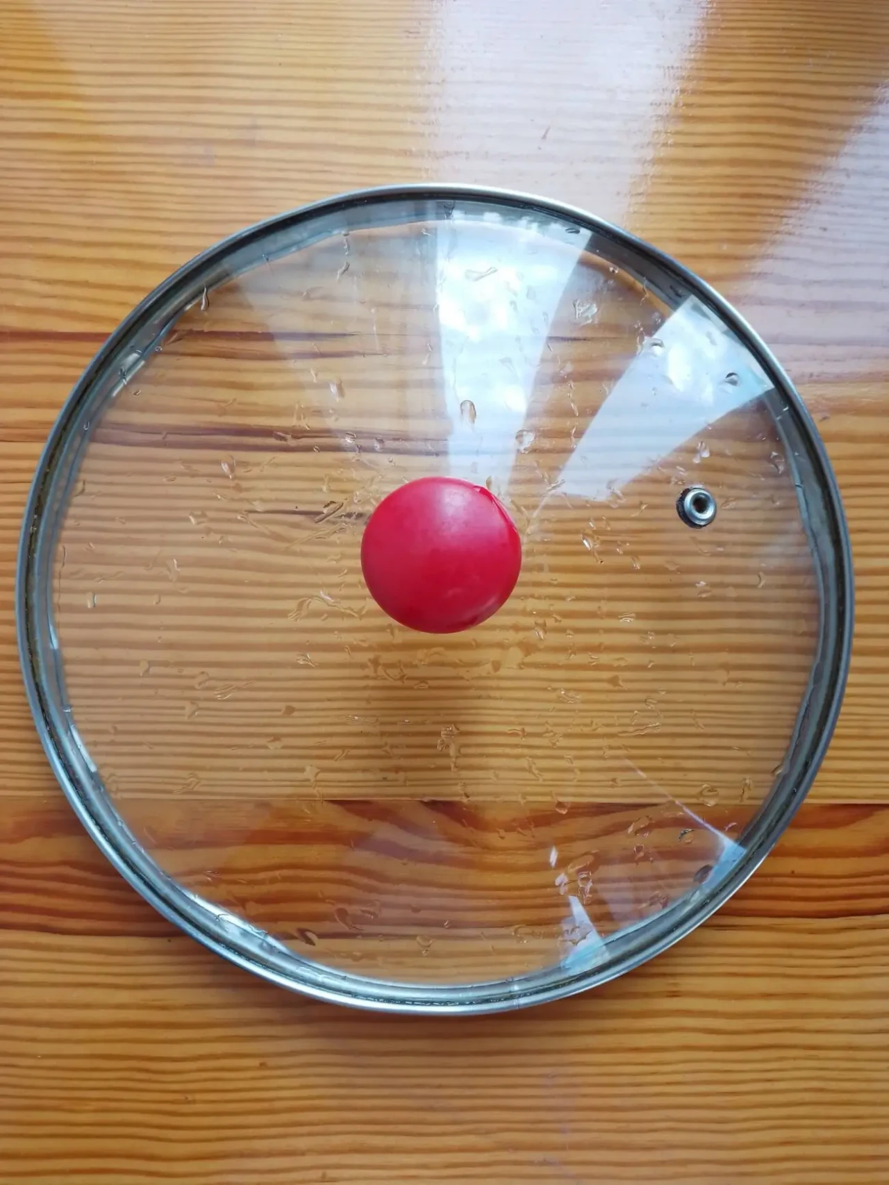 Крышка 22 см на сковороду и посуду стекло, бакелит, отверстие