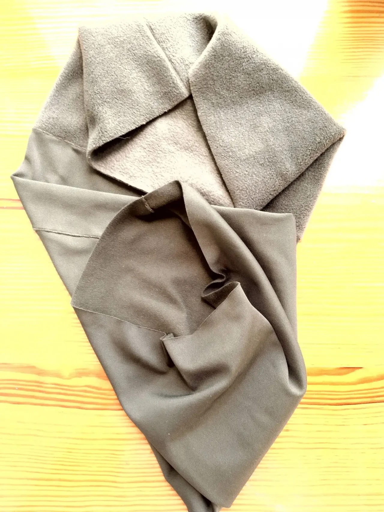 Бафф шарф зеленый хаки зимний теплый большой длинный плотный 2