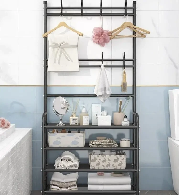 Підлогова вішалка з полицями для взуття 3