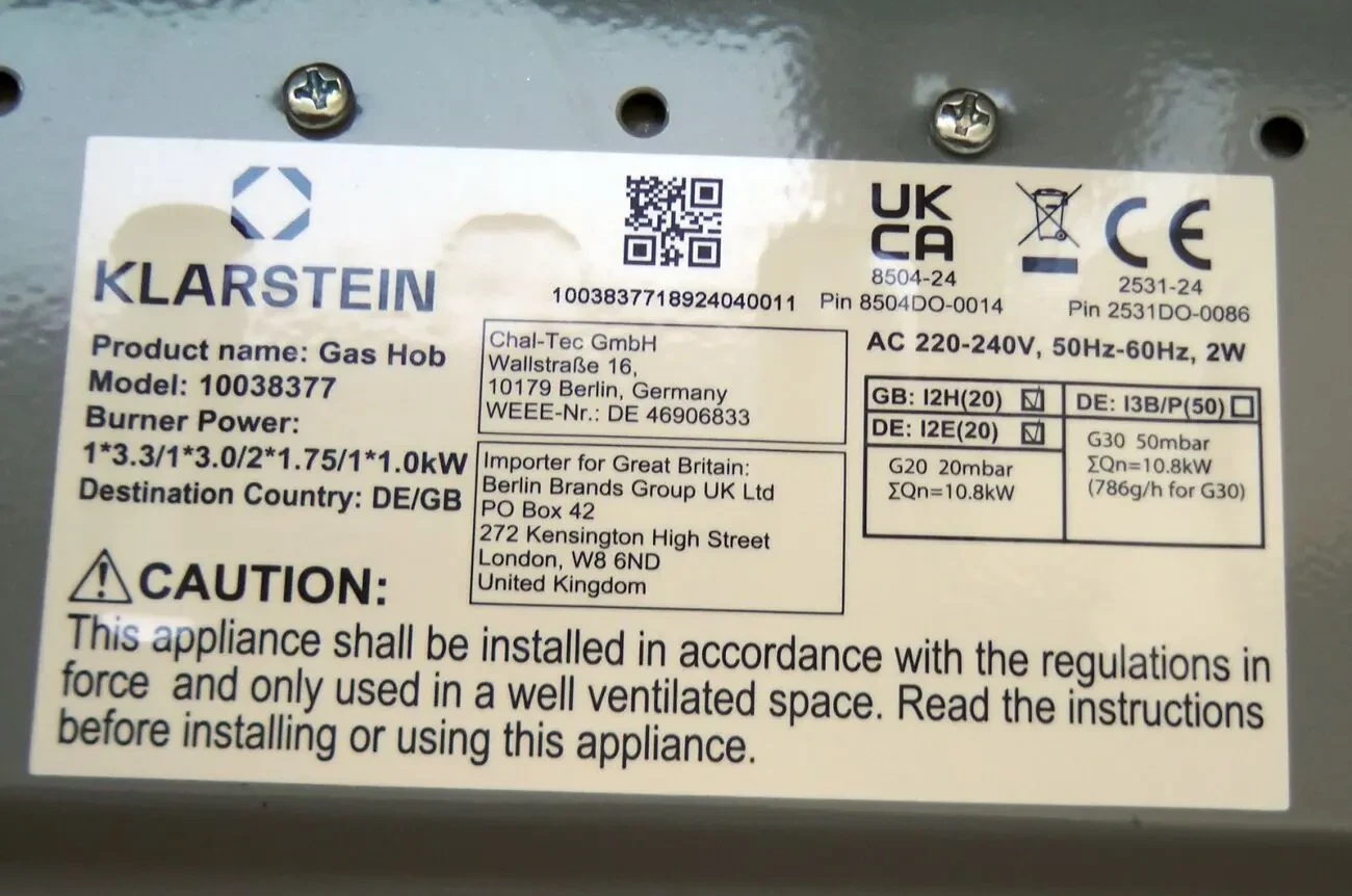 Газовая варочная поверхность  KLARSTEIN Victoria 5 (10038377) 4