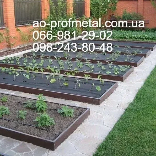 Опис Грядка оцинкованная коричневого цвета с распоркой. 2