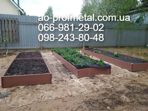 Опис Грядка оцинкованная коричневого цвета с распоркой. 3
