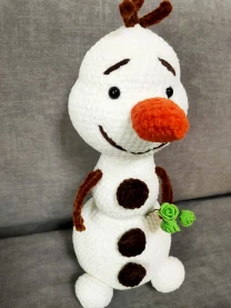 М'яка іграшка в'язана сніговик Олаф 45 см Холодне серце ручна робота