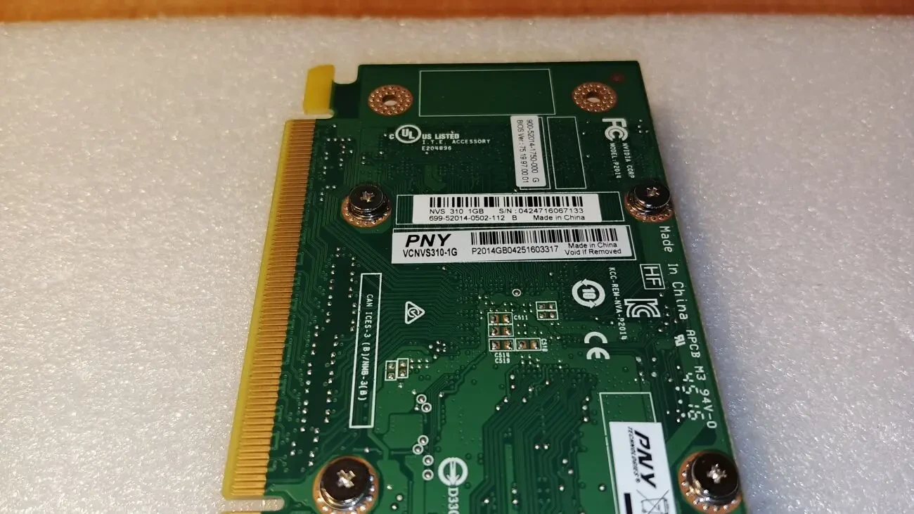 Видеокарта Nvidia Quadro NVS 310 1GB (GDDR3, 64bit (2*DP) 4