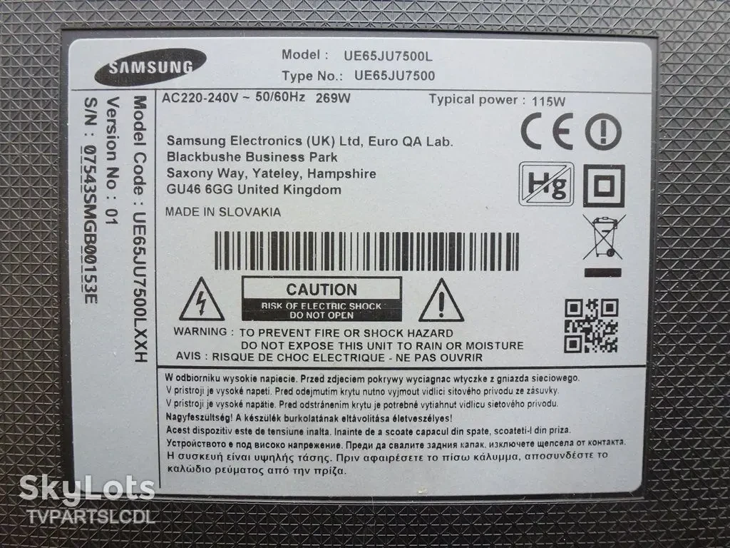 блок живлення BN44-00812A для Samsung UE65JU7500 6